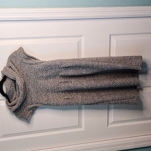 Cowel Neck Cap Sleeve Sweater Dress